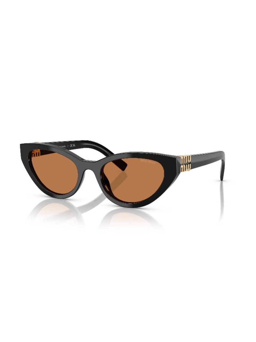 New Miu Miu Women's Sunglasses Grey Butterfly Brown Lens Acetate Frame MU A04S